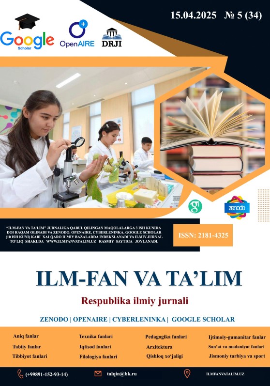 “Ilm-fan va ta’lim” ilmiy jurnali